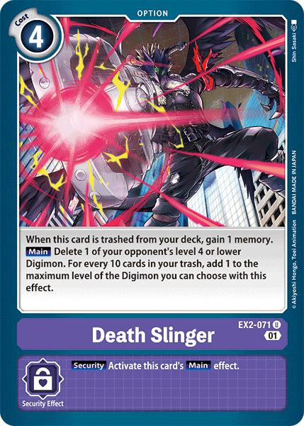 Death Slinger [EX2-071] [Digital Hazard] | Black Swamp Games