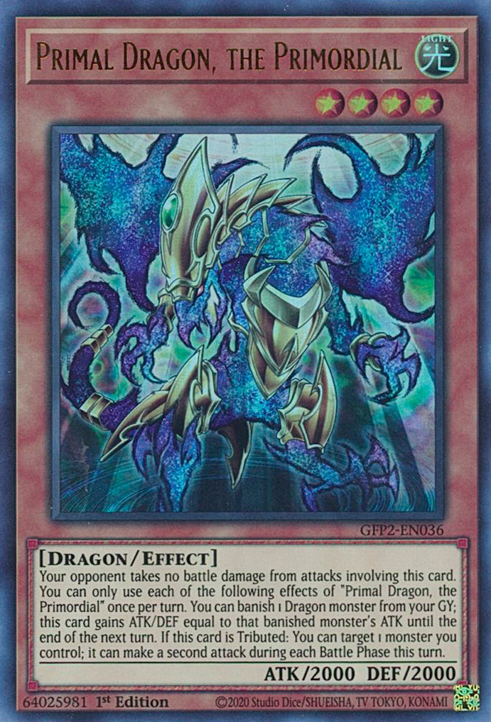 Primal Dragon, the Primordial [GFP2-EN036] Ultra Rare | Black Swamp Games