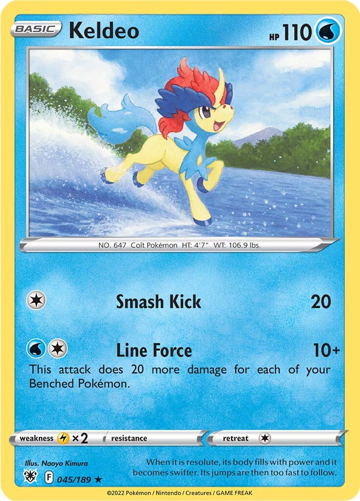 Keldeo (045/189) (Theme Deck Exclusive) [Sword & Shield: Astral Radiance] | Black Swamp Games