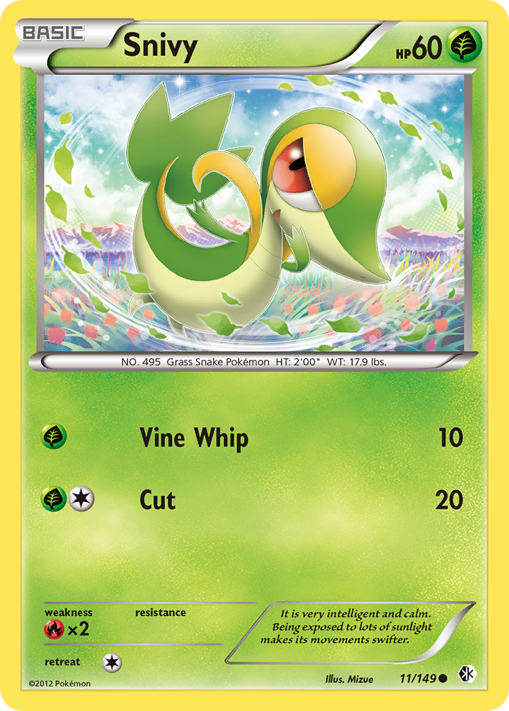 Snivy (11/149) [Black & White: Boundaries Crossed] | Black Swamp Games