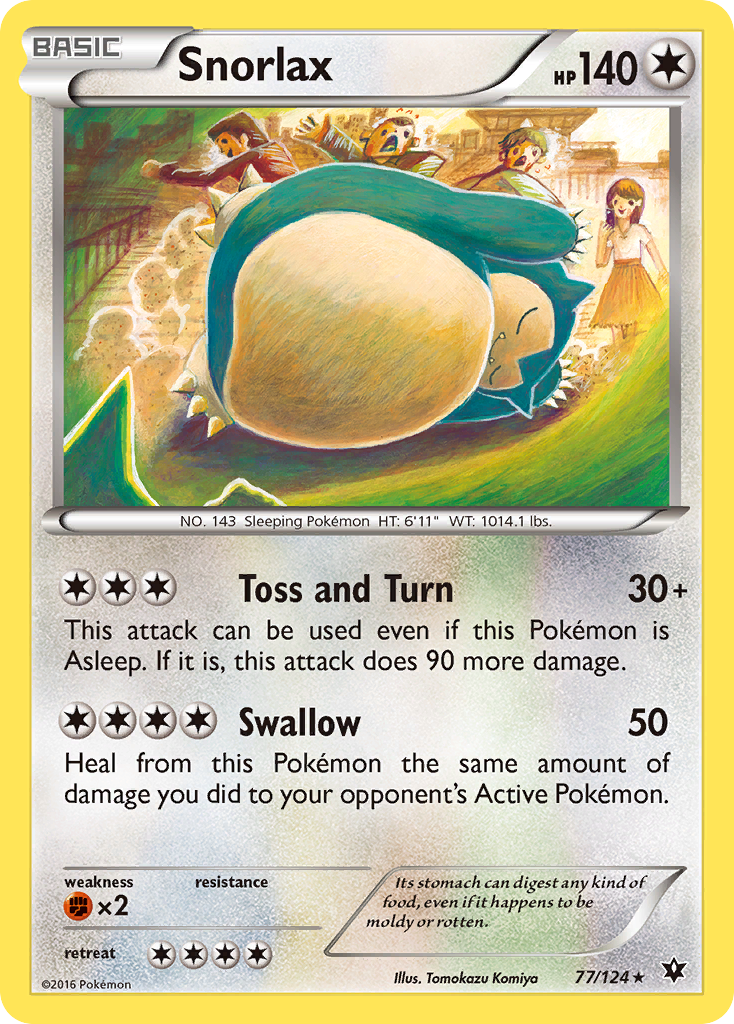 Snorlax (77/124) [XY: Fates Collide] | Black Swamp Games