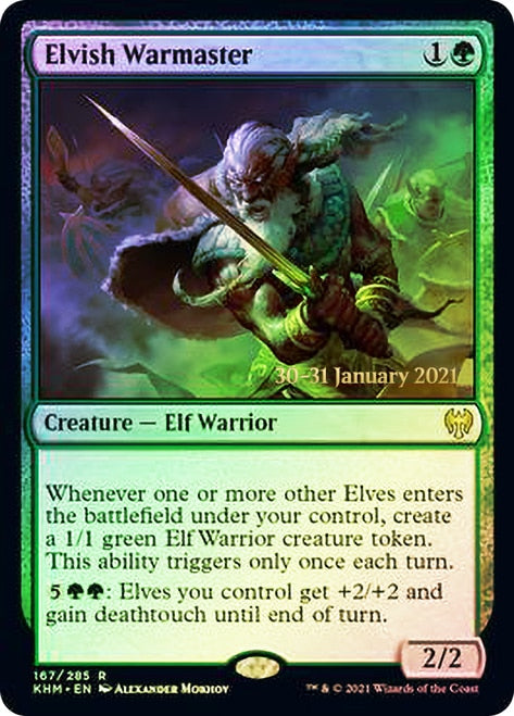 Elvish Warmaster  [Kaldheim Prerelease Promos] | Black Swamp Games