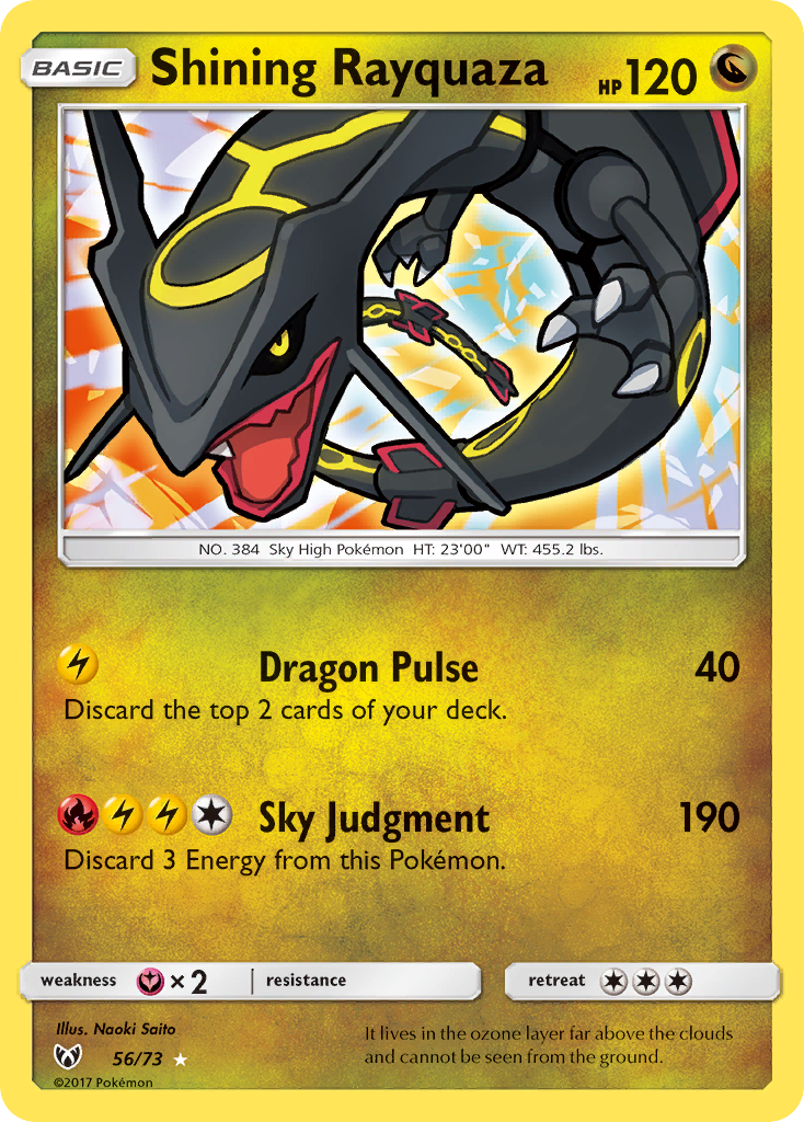 Shining Rayquaza (56/73) [Sun & Moon: Shining Legends] | Black Swamp Games