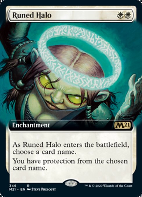 Runed Halo (Extended Art) [Core Set 2021] | Black Swamp Games