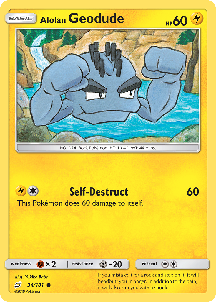 Alolan Geodude (34/181) [Sun & Moon: Team Up] | Black Swamp Games