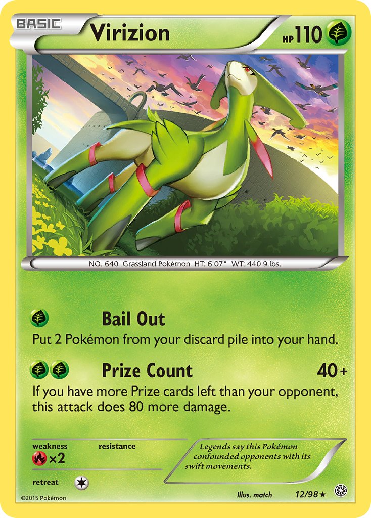 Virizion (12/98) (Theme Deck Exclusive) [XY: Ancient Origins] | Black Swamp Games