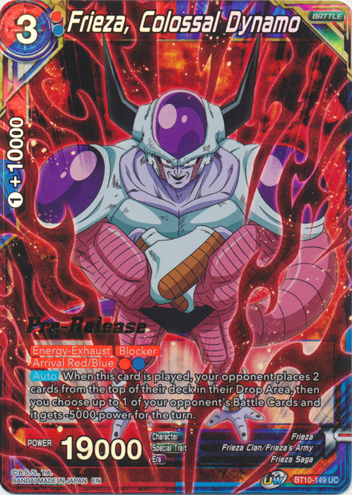 Frieza, Colossal Dynamo (BT10-149) [Rise of the Unison Warrior Prerelease Promos] | Black Swamp Games