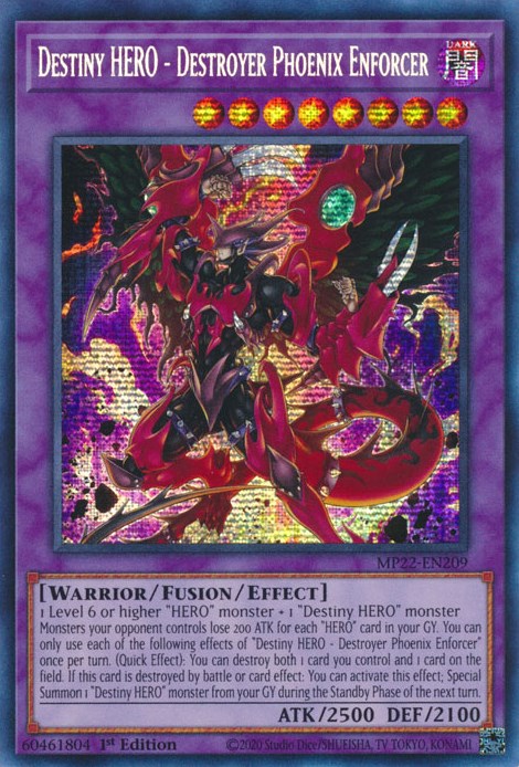 Destiny HERO - Destroyer Phoenix Enforcer [MP22-EN209] Prismatic Secret Rare | Black Swamp Games