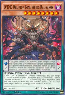 D/D/D Oblivion King Abyss Ragnarok (Starfoil) [SP17-EN029] Starfoil Rare | Black Swamp Games