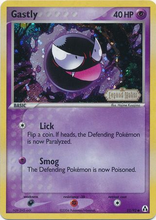 Gastly (52/92) (Stamped) [EX: Legend Maker] | Black Swamp Games