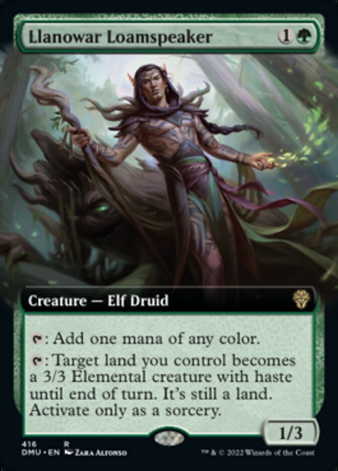 Llanowar Loamspeaker (Extended Art) [Dominaria United] | Black Swamp Games