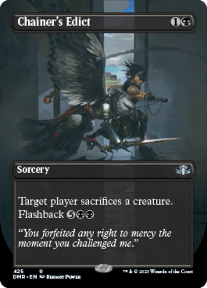 Chainer's Edict (Borderless Alternate Art) [Dominaria Remastered] | Black Swamp Games