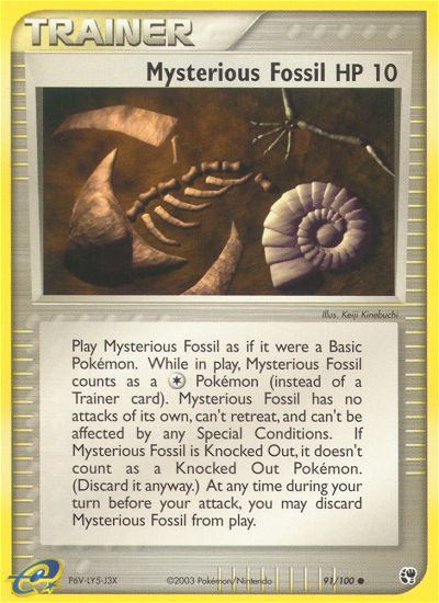 Mysterious Fossil (91/100) [EX: Sandstorm] | Black Swamp Games