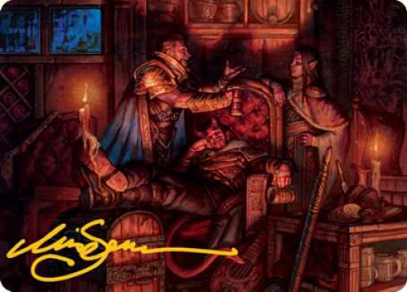 Long Rest Art Card (Gold-Stamped Signature) [Dungeons & Dragons: Adventures in the Forgotten Realms Art Series] | Black Swamp Games