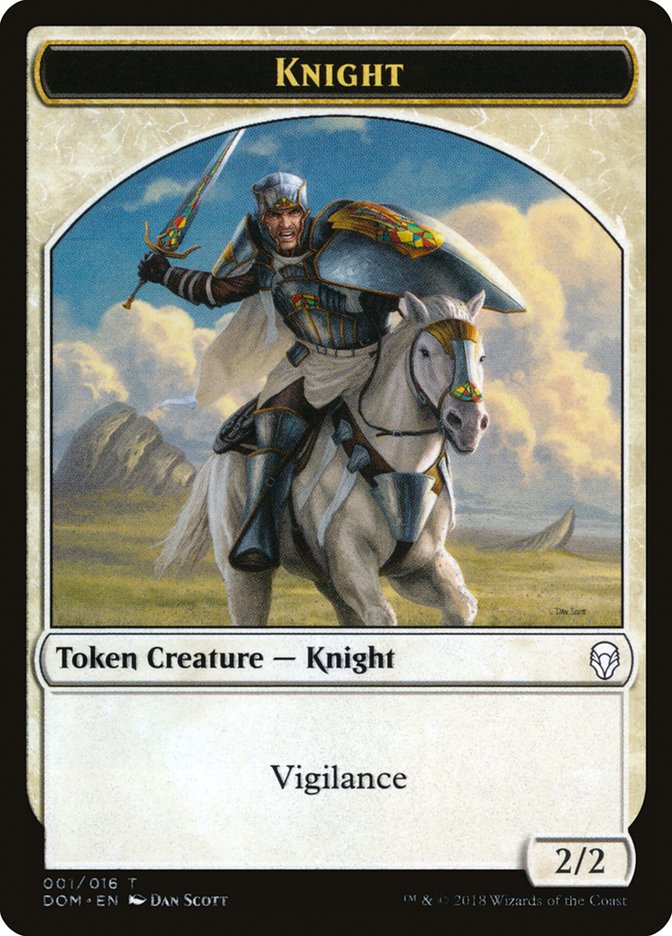 Knight (001/016) [Dominaria Tokens] | Black Swamp Games