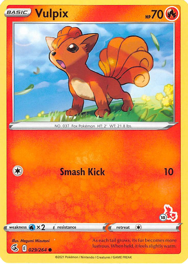 Vulpix (029/264) (Cinderace Stamp #18) [Battle Academy 2022] | Black Swamp Games