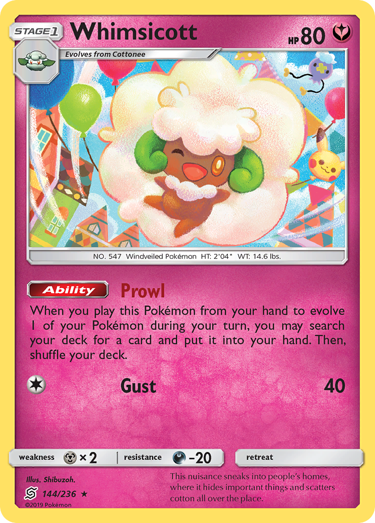 Whimsicott (144/236) [Sun & Moon: Unified Minds] | Black Swamp Games