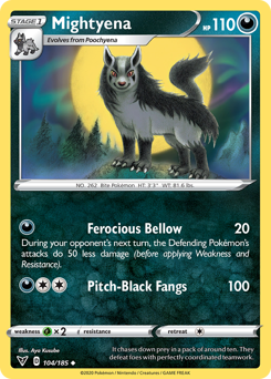 Mightyena (104/185) [Sword & Shield: Vivid Voltage] | Black Swamp Games