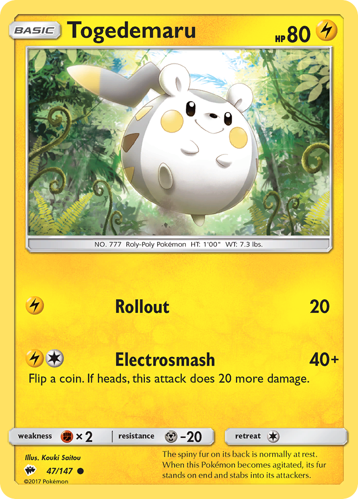 Togedemaru (47/147) [Sun & Moon: Burning Shadows] | Black Swamp Games