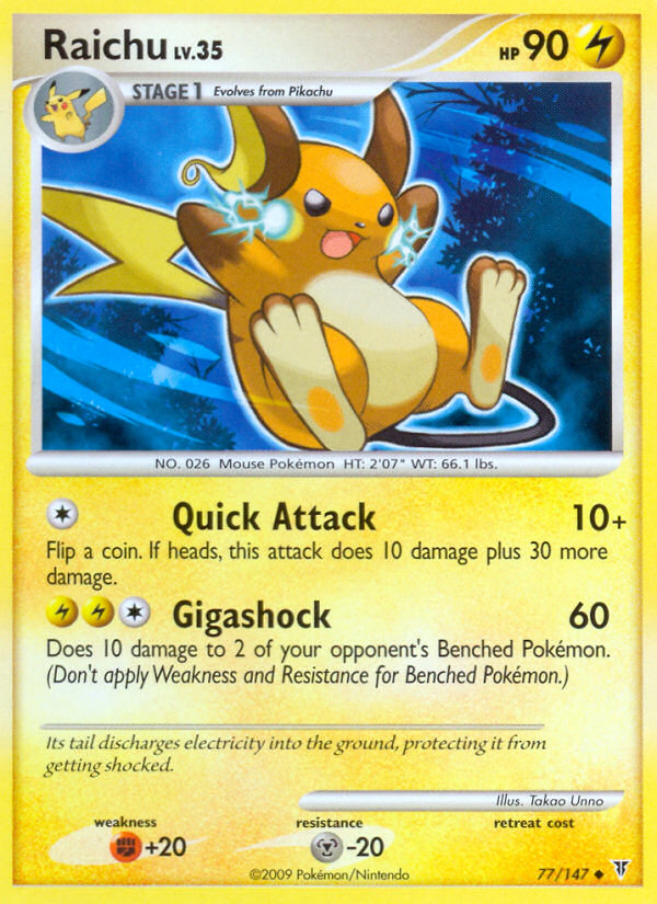 Raichu (77/147) [Platinum: Supreme Victors] | Black Swamp Games