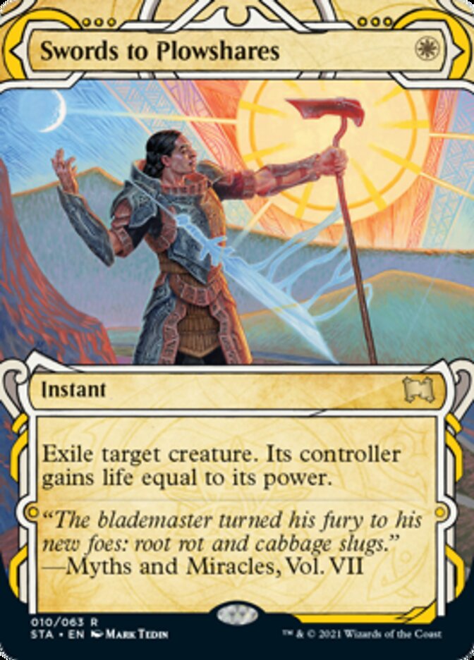 Swords to Plowshares (Etched Foil) [Strixhaven Mystical Archive] | Black Swamp Games