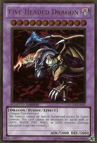 Five-Headed Dragon [GLD4-EN031] Gold Rare | Black Swamp Games