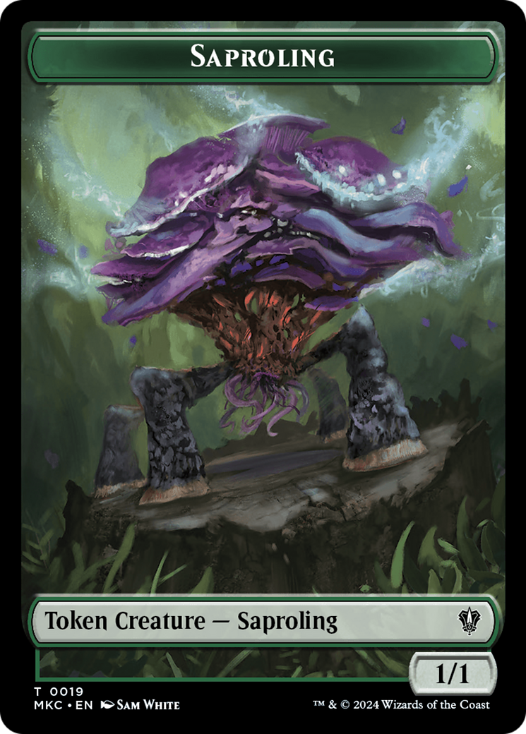 Saproling // Morph Double-Sided Token [Murders at Karlov Manor Commander Tokens] | Black Swamp Games