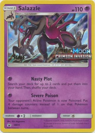 Salazzle (SM73) (Staff Prerelease Promo) [Sun & Moon: Black Star Promos] | Black Swamp Games