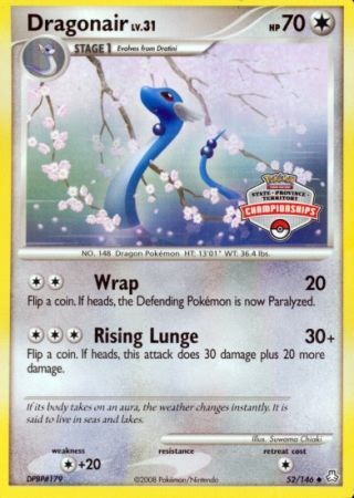 Dragonair (52/146) (State Province Territory Championship) [Diamond & Pearl: Legends Awakened] | Black Swamp Games