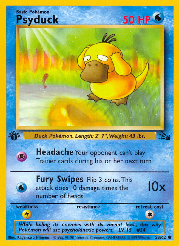 Psyduck (53/62) [Fossil 1st Edition] | Black Swamp Games