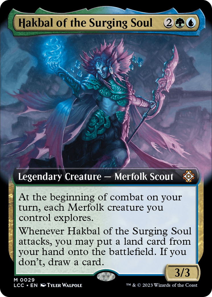 Hakbal of the Surging Soul (Extended Art) [The Lost Caverns of Ixalan Commander] | Black Swamp Games