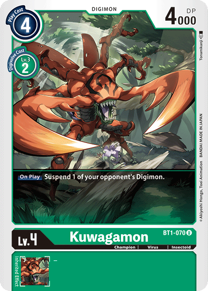 Kuwagamon [BT1-070] [Release Special Booster Ver.1.0] | Black Swamp Games