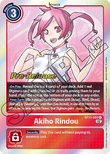 Akiho Rindou [BT11-089] [Dimensional Phase Pre-Release Promos] | Black Swamp Games