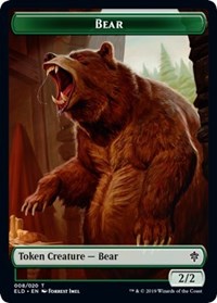 Bear // Food (17) Double-sided Token [Throne of Eldraine Tokens] | Black Swamp Games