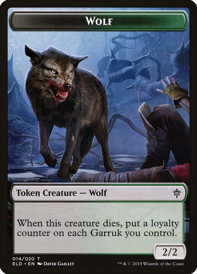 Wolf [Throne of Eldraine Tokens] | Black Swamp Games