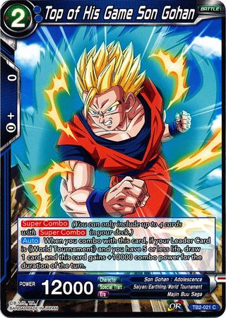 Top of His Game Son Gohan [TB2-021] | Black Swamp Games