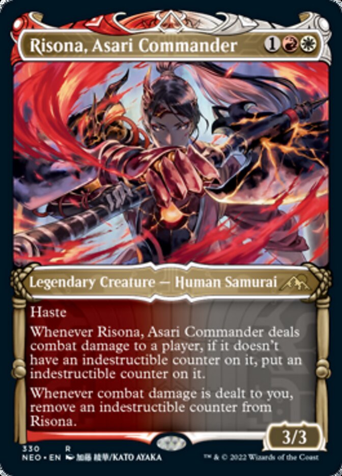 Risona, Asari Commander (Showcase Samurai) [Kamigawa: Neon Dynasty] | Black Swamp Games