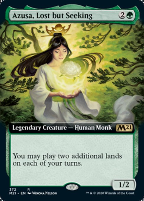 Azusa, Lost but Seeking (Extended Art) [Core Set 2021] | Black Swamp Games