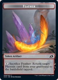 Feather // Human Soldier (003) Double-sided Token [Ikoria: Lair of Behemoths Tokens] | Black Swamp Games