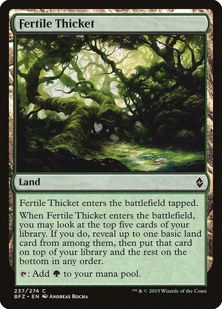 Fertile Thicket [Battle for Zendikar] | Black Swamp Games