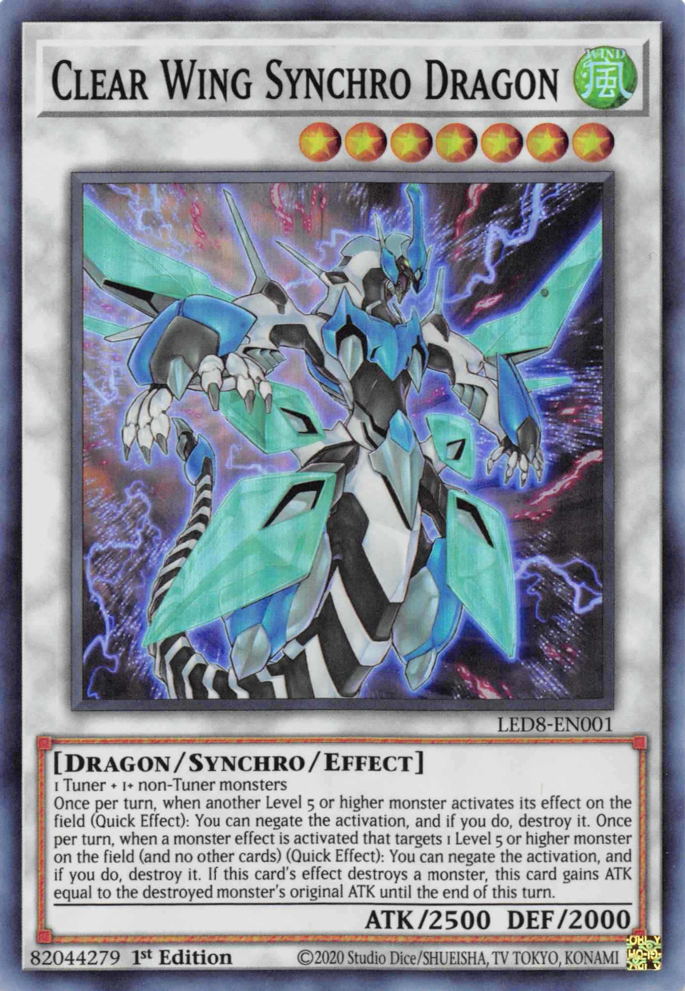 Clear Wing Synchro Dragon [LED8-EN001] Super Rare | Black Swamp Games