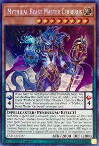 Mythical Beast Master Cerberus [EXFO-EN027] Secret Rare | Black Swamp Games