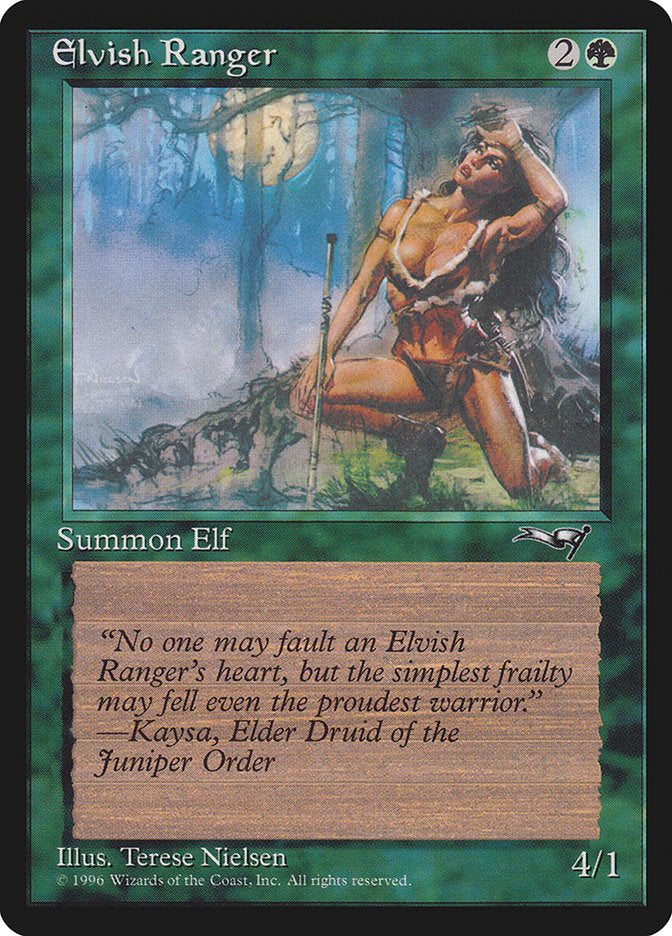 Elvish Ranger (Moon Background) [Alliances] | Black Swamp Games