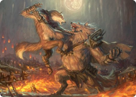 Duel for Dominance Art Card [Innistrad: Midnight Hunt Art Series] | Black Swamp Games