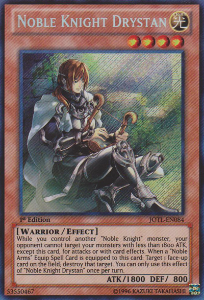 Noble Knight Drystan [JOTL-EN084] Secret Rare | Black Swamp Games