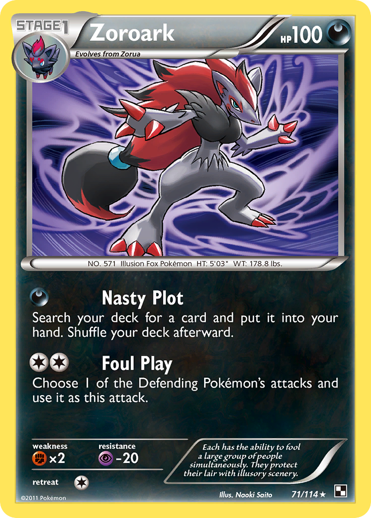 Zoroark (71/114) [Black & White: Base Set] | Black Swamp Games