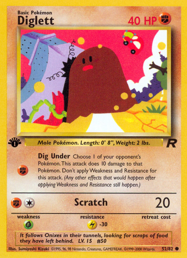 Diglett (52/82) [Team Rocket 1st Edition] | Black Swamp Games