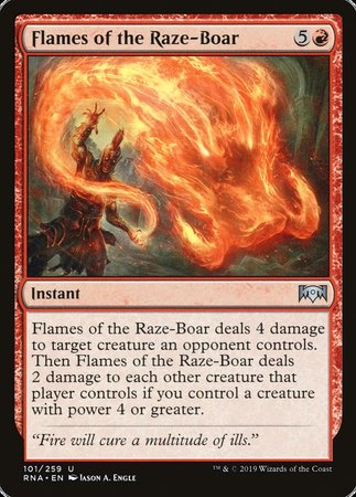 Flames of the Raze-Boar [Ravnica Allegiance] | Black Swamp Games