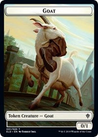 Goat // Food (17) Double-sided Token [Throne of Eldraine Tokens] | Black Swamp Games