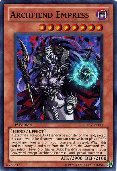 Archfiend Empress [STBL-EN000] Super Rare | Black Swamp Games